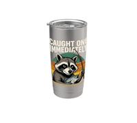 Atrapado un Meme Inmediatamente Mapache Pesca Vaso térmico de acero inoxidable de doble pared