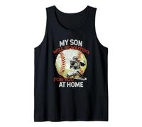 Atrapador de béisbol My Son Will Be Waiting on You At Home Camiseta sin Mangas