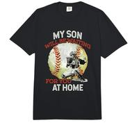 Atrapador de béisbol My Son Will Be Waiting on You At Home Comfort Colors Adult Heavyweight T-Shirt