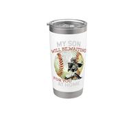 Atrapador de béisbol My Son Will Be Waiting on You At Home Vaso térmico de acero inoxidable de doble pared