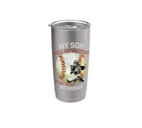 Atrapador de béisbol My Son Will Be Waiting on You At Home Vaso térmico de acero inoxidable de doble pared