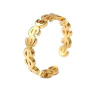 Atrapador de dinero para mujer, diseño vintage hueco de acero inoxidable, anillos FengShui, accesorios de joyería, anillos de acero inoxidable para hombre, talla única, como se describe, como se