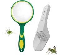 Atrapador de insectos de mano con lupa para niños, juego de herramientas de lupa para niños con ventana transparente, atrapadores de insectos para el hogar, interior, aula, ciencia, exploración de la