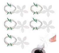 Atrapador de pelo para desagüe de bañera, cadena de flores universal de 40 cm, 5 piezas, para lavabos, cocinas, baños, hoteles, lavanderías y habitaciones húmedas, atrapa el pelo y la suciedad