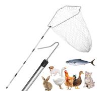 Atrapador de pollo, ajustable de 29 a 71 pulgadas, kit de gancho para redes de animales pequeños, redes de pesca y aves de corral, trampas para gatos, etc., malla de pollo hecha de acero inoxidable
