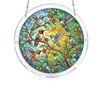 Atrapador de rompecabezas de acrílico colorido, decoración de ventanas con cadena de metal para el hogar, regalo, cartel colgante de atrapasueños, arte reflectante de luz solar hecha a mano