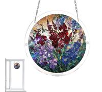Atrapaluz Acrílico De Puzzles - Señal atrapaluz acrílica Colorida de 19 cm de diámetro | Atrapaluces Redondos para Ventana Interior,para Mamá Mujer Papá Cumpleaños Puerta Jardín Árbol Balcón Coche