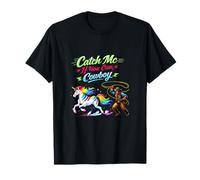 Atrápame si Puedes Cowboy Unicorn Wrangler Camiseta