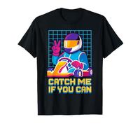 Atrápame si puedes Retro Racer Go Kart Race Camiseta