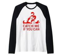 Atrápame si puedes Retro Racer Go Kart Race Camiseta Manga Raglan