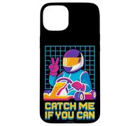 Atrápame si puedes Retro Racer Go Kart Race Carcasa para iPhone 15 Plus