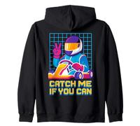 Atrápame si puedes Retro Racer Go Kart Race Sudadera con Capucha