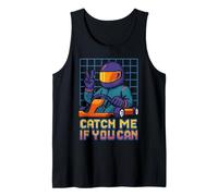Atrápame si puedes Retro Racer Pixel Art Go Kart Race Camiseta sin Mangas