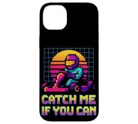 Atrápame si puedes Retro Racer Pixel Art Go Kart Race Carcasa para iPhone 14 Plus