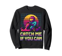 Atrápame si puedes Retro Racer Pixel Art Go Kart Race Sudadera