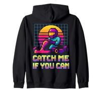 Atrápame si puedes Retro Racer Pixel Art Go Kart Race Sudadera con Capucha