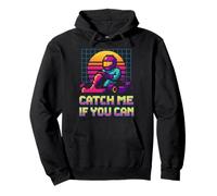 Atrápame si puedes Retro Racer Pixel Art Go Kart Race Sudadera con Capucha