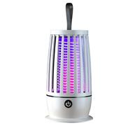 Atrapamoscas Eléctrico Recargable por USB, Matamoscas Eléctrico con Luz para Patio y Terraza A