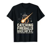 Atrapar Bolas de Fuego Lluvia de meteoros líridas 2026 Astronomía Camiseta