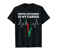 Atrapar Cuchillos es mi Cardio: gráfico de Humor Comercial Divertido Camiseta gráfica económica, Hombre, Negro, XL