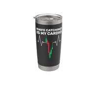 Atrapar cuchillos es mi cardio: gráfico de humor comercial divertido Vaso térmico de acero inoxidable de doble pared