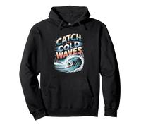 Atrapar Las Olas frías Surf ilustración Sudadera con Capucha