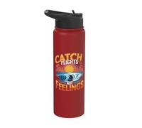 Atrapar vuelos, no sentimientos, nómadas digitales Atardecer Stainless Steel Insulated Water Bottle