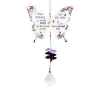 Atrapasol de Cristal de Mariposa, Decoraciones de jardín al Aire Libre, Cazador de Sol de Cristal Amigo Regalo, Acción de Gracias, Navidad