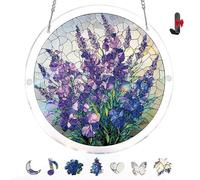 Atrapasol de Puzzle de Acrílico - Decoración Colgante para Ventanas Estilo Vidriera, Kit de Arte DIY Creador de Arcoíris, Regalo Original de Cumpleaños para Mujer, Hogar y Jardín (6in,G)