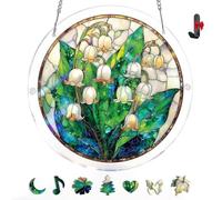 Atrapasol de Puzzle de Acrílico - Decoración Colgante para Ventanas Estilo Vidriera, Kit de Arte DIY Creador de Arcoíris, Regalo Original de Cumpleaños para Mujer, Hogar y Jardín (6in,J)