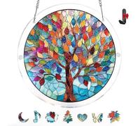 Atrapasol de Puzzle de Acrílico - Decoración Colgante para Ventanas Estilo Vidriera, Kit de Arte DIY Creador de Arcoíris, Regalo Original de Cumpleaños para Mujer, Hogar y Jardín (8in,I)