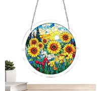 Atrapasoles de acrílico de 21 x 21 x 3 cm, de paneles 2D, atrapador de luz de paisaje natural, pieza de arte de reflexión de prisma, decoración de pared para salas de estar, sala de estudio