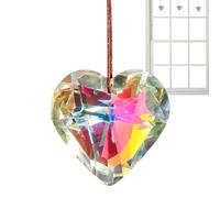 Atrapasoles de, Adorno Decorativo para Espejo retrovisor, Colgante de Bola de Prisma de de corazón, Adorno de decoración de Pared para Puerta de Coche, Dormitorio