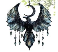 Atrapasoles, diseño de Luna de 2D, Prisma Colgante Decorativo, de Reflejo de luz Colorido para el hogar, Sala de Estar, Tienda, Ventana, Patio al Aire Libre, balcón, árbol, decoración de