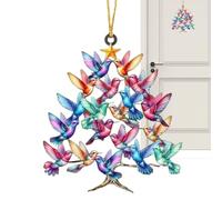 Atrapasoles para Ventana de colibrí, Reflejo de luz Prisma de, Colgante de colibrí acrílico 2D, decoración de, Dormitorio, Patio, jardín, balcón, Puerta, Cocina, porches, Sala de