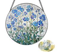 Atrapasoles para ventanas, regalos Forget Me Not, vidrieras, colgantes de ventana Forget Me Not Flower, atrapasueños de acrílico, atrapasueños para colgar, regalos para parejas, amigos, familiares y
