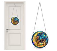 Atrapasueños, 19,9 cm, decoración redonda en forma de animal | Atrapasueños para ventana interior | para mamá abuela, mujer, hombre, cumpleaños, puerta, jardín, coche, balcón