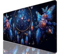 Atrapasueños Alfombrilla Escritorio XXL 520x250 mm Rosa Mouse Pad Grande, Protector de Mesa Impermeable, Alfombrilla Ratón XL con Base Antideslizante, Accesorios Oficina, Regalo para Familia H0-809