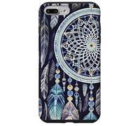 Atrapasueños Boho Magic Dark Feather Cute Witchy Blue Dreams Carcasa para iPhone 7 Plus/8 Plus