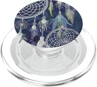 Atrapasueños Boho Magic Dark Feather Cute Witchy Blue Dreams PopSockets PopGrip para MagSafe