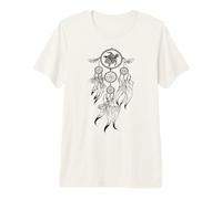Atrapasueños Boho Sea Turtle Native American Feather Graphic Camiseta Premium