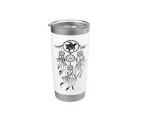 Atrapasueños Boho Sea Turtle Native American Feather Graphic Vaso térmico de acero inoxidable de doble pared