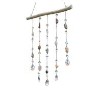 Atrapasueños Colgante de Pared, ágata, Cristal, Palo Madera, atrapasueños, decoración del hogar, habitación, carillón Viento para Ventanas(Style01)