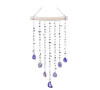 Atrapasueños Colgante de Pared, ágata, Cristal, Palo Madera, atrapasueños, decoración del hogar, habitación, carillón Viento para Ventanas(Style04)