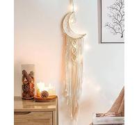 Atrapasueños colgante de pared, luna, bohemio, hecho a mano, atrapasueños, decoración del hogar, regalos para niños, amigos, decoración bohemia, boda, habitación infantil, salón, dormitorio,