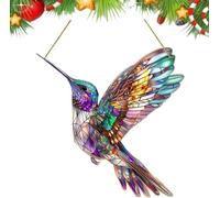 Atrapasueños Colibrí, Colorido Atrapasueños de Colibrí, Atrapasueños Colgante Prisma, Atrapasoles Colibri, Atrapasol Prisma Colibrí Decoración para Interiores Exteriores Dormitorios Jardines (A)