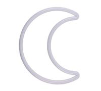Atrapasueños con luna blanca hecha a mano, forma única para atrapasueños, coronas, macramé, suministros para manualidades