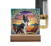 Atrapasueños con Recuerdos de Perros, Atrapasoles de simpatía por Perros,Decoración de atrapasoles acrílicos para Perros manchados - Atrapasueños para Mascotas, decoración Conmemorativa Hecha a Mano,