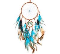 Atrapasueños de 60 cm, hecho a mano, atrapasueños con plumas vintage y perlas, atrapasueños para niños, niñas, para bodas, dormitorios, decoración de pared, regalo, estilo bohemio