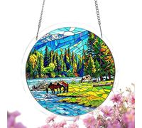 Atrapasueños de acrílico con animales, adorno de ventana de rompecabezas 2D, pieza de arte colgante de gato mariposa, decoración transparente con atrapa luz | Diseño colorido y duradero